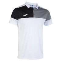 Одежда для спорта Joma Crew V Short Sleeve Polo White Grey Black (L) 103208.211