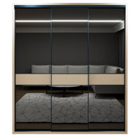 Шкаф Bayro Murano 2000x2300x600 серый камень, купе