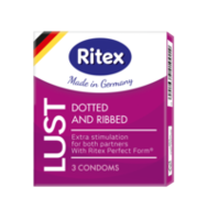 Презервативы - RITEX LUST - Точечная и ребристая поверхность, 3шт.