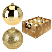 Decor de Crăciun și Anul Nou Promstore 20638 Шар елочный 140mm золотой