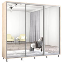 Dulap Mobildor-Lux Aron uși glisante din oglinzi (250x60x220H cm) Sonoma