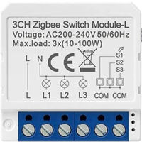 Întrerupător electric Avatto Smart Light Switch 3 Gang 100W Zigbee (No Neutral Wire)