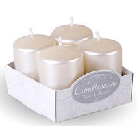 Декор Promstore 45392 Zniczplast Набор свечей пеньковых Decor 4шт, 6x4cm, 8ч, металик перлам