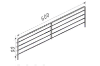 cumpără Separator metalic pentru poliță 90x600 mm, gri în Chișinău