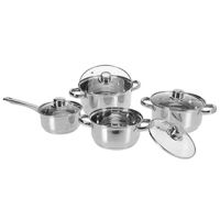 Набор посуды Excellent Houseware 55425 cratite cu capax, 8buc, inox