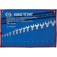 Ключ гаечный King Tony 1214MRN01 ключи комбинированные 10-32мм 14 пр. (Tetoron)