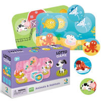 Настольная игра Dodo 300196 Lotto Game, Animalele și habitatele lor
