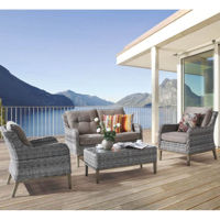 Mobilier pentru grădină Hydro S Mobilă p/u terasă Hola Rattan, 4 persoane, Cappuccino