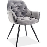 Стул Signal Cherry velvet szary bluvel 14/ met. czar
