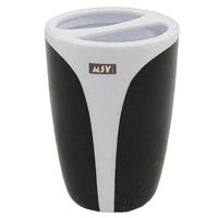 Стакан для зубных щёток MSV 52242 Kandy, negru, din plastic