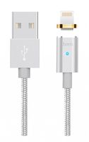 Cablu Hoco U16 Magnetic Adsorption Lightning Silver