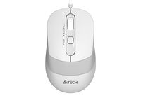 Mouse A4Tech FM10, Optical, 600-1600 dpi, 4 buttons, Ambidextrous, 4-Way Wheel, White/Grey, USB