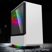 Case ATX GAMEMAX Panda T802, 1x120mm ARGB fan, 3xARGB LED strip, PWM/Rainbow HUB, USB3.0, TG, White