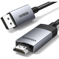 Кабель для IT Ugreen 15774, DP to HDMI 4K@60Hz 2M, Black