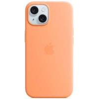 Husă pentru smartphone Apple iPhone 15 Silicone MagSafe Orange Sorbet MT0W3