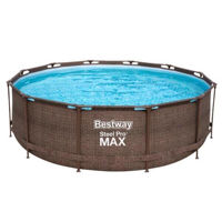 Piscină cu cadru Bestway 56709BW Steel Pro Max ROTANG, carcas metal, 9150L