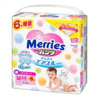 Merries Scutece M, 6-11kg, 64 buc.