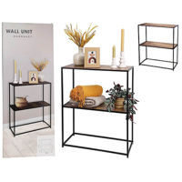 Этажерка H&S 52575 2 уровня 70X31X85 см, металл/дерево