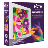 Набор для творчества Okto 25011 Tablou 3D pe numere din plastilină aerată Air Clay 15x15cm: Grădină cu flori
