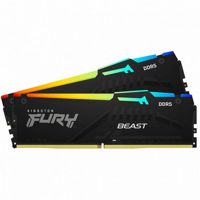 64GB DDR5-5200MHz  Kingston FURY Beast RGB (Kit of 2x32GB) (KF552C40BBAK2-64), CL40-40-40, 1.25V,Blk