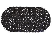 Коврик для ванны 39X99cm овал MSV Galets, чeрный, PVC