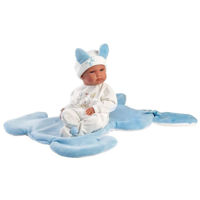 Кукла Llorens 63597 Bimbo 35 cm Con Conejito Celeste