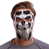 Masca protectie fata /antrenament alergare/ windproof MS Tribal Skull (neopren, black) (3836)