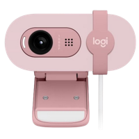 Camera Logitech BRIO 100, 1080p/30fps, FoV 58°, 2MP, Fixed Focus, Shutter, 1.5m, Rose