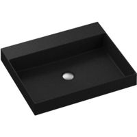 Раковина SanDonna Sencillo 600 pe blat Negru metalic