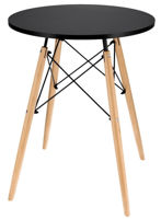 Садовая мебель Jumi CM-354159 Masa rotunda MDF, 60x60x74cm, stil scandinav, Oak Artisan/Negru