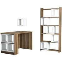 Офисный стол Trendy Cutie, Nuc, Alb, cu raft