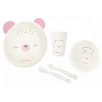 Seturi pentru hrănire bebelușilor Kikka Boo 31302040134 Set de hranire din plastic Bear with Me Pink