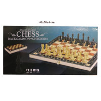 Шахматы + шашки + нарды деревянные 40x20x4 см 224-448 (8595)