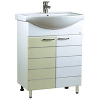 Шкаф под умывальник Mashtab 11414 Modern cu 2 usi 65cm Alb-Bej