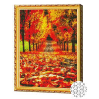 Картина по номерам Art Gallery GA80314 Mozaic cu diamante 40x50cm Drumul tomnatic
