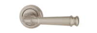 Дверная ручка на розетке Montana матовый никель+ накладка WC