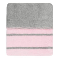 Домашний текстиль Zaffiro Покрывало хлопок 75 x 100 cm Light pink strips with grey