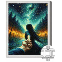 Картина по номерам Art Gallery QB206547 Mozaic cu diamante patrate 40x50cm Urmeaza-ma