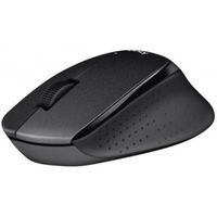 Wireless Mouse Logitech B330 Silent Plus, Optical, 1000 dpi, 3 buttons, Ergonomic, 1xAA, Black