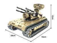 8012, XTech Bricks: 2in1, Tank & Anti-aircraft, R/C 4CH, 457 pcs