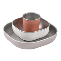 Посуда для кормления Beaba B913584 Set de masa din otel inoxidabil 4 piese Terracotta