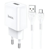 Зарядное устройство сетевое Hoco HCOWCMCN9ESWH USB to Micro-USB 2.1A N9 Especial, White