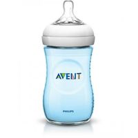 Бутылочка Philips AVENT Natural c силиконовой соской 260 мл (0-6 мес) голубая