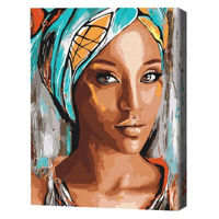 Картина по номерам BrushMe BS51956FC (fără cutie) Portretul femeiei africane