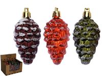 Set decoratiuni pentru brad "Conuri" 3X60mm, "Autumn"