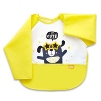 Слюнявчики BabyJem 034 Baveta cu maneci si buzunar Polly Bib Galben