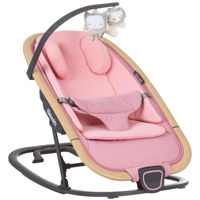 Детское кресло-качалка Chipolino SHESO0254PM Senso pink marshmellow + wood