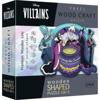 Головоломка Trefl (20196) Puzzle din lemn, Întâlnirea cu ticăloșii, Disney (500+5elem)