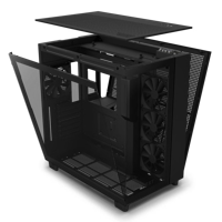 Case ATX NZXT H9 Flow, 2xUSB 3.2, 1xType-C, 4x120mm, 2xTG, 2x Mesh Panels, Black
