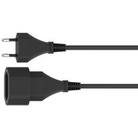 Удлинитель электрический Hama 223264 Extension Cable With Euro Plug, For Indoors, 5 M, Black